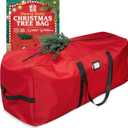 Holiday Cheer Heavy Duty Artificial Christmas Tree Storage Bag Fits Up to 9ft Tall, Waterproof with Durable Handles & Zipper Xmas Tree Storage Bag (RED)