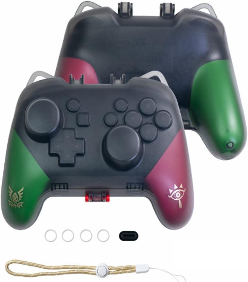 PERFECTSIGHT Switch Pro Controller Protective Case, Cute Cat Ear Hard Shell Joystick Protector Carrying Case, Heavy Duty Switch Accessory Protective Cover Travel Stroage Case - Black