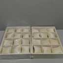 Oirlv Stockable 24 Grids Insert Jewelry Tray Pendant Earrings Storage Trays Showcase Display Organizer