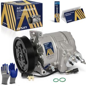 AISIN AFTERMARKET ACCAZ-00966 Air Conditioner AC Compressor - Compatible with Volvo XC90 2007-2014 3.2L, XC60 2010-2016 S80 2007-2015 3.0L 3.2L, S60 2011-2016 2.5L 3.0L, V60 2015-2016 3.0L
