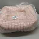 Bedsure ComfyFleece Cute Dog Bed for Small Dogs & Cats - Washable Furry Puppy Beds, Rectangle Orthopedic Corduroy Fleece Pet Beds with Removable Zipper Cover, 20x19x6inches, Blush Pink