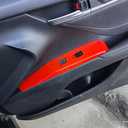 Kolya Compatible with 2018 2019 2020 2021 2022 2023 2024 2025 Toyota Camry Accessories Door Window Switch Panel Cover Window Control Button Trim (Red Color)