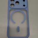 CANSHN Magnetic Compatible with iPhone 17 Pro Case, Upgraded [Full Camera Protection] [Compatible with Magsafe] [Translucent Matte] Shockproof Protective Phone Cover 6.3 Inch - Light Blue