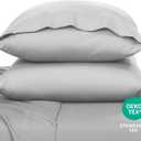Bare Home Microfiber Pillow Cases - King 20x36 - Cooling Pillowcases - Double Brushed - Easy Care - Envelope Closure (King Pillowcase Set of 2, Cloud Grey)