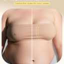 Niidor Nipple Covers for Women with Large Breasts Silicone No Show Sticky Bra Reusable Waterproof Ultra-thin Pasties (2 Pairs_creme, 4.72 Inches(DD.DDD.G+ Cups))