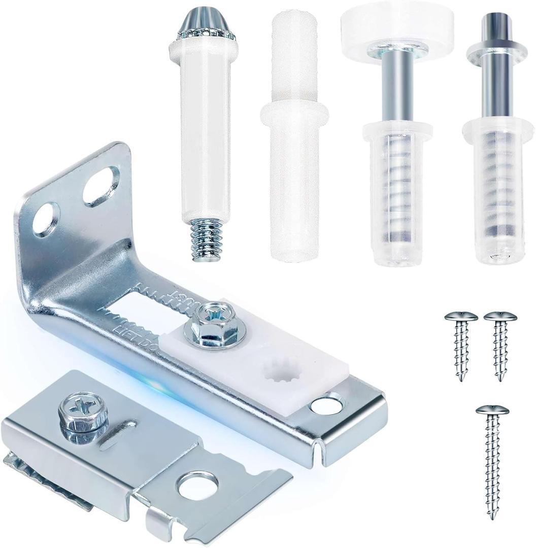 Bifold Door Hardware Repair Kit for 7/8" to 1" Sliding Door Track, Bifold Closet Door Hardware Kit Include Top & Bottom Bracket, Guide Wheel and Pivot, Folding Door Hardware Replacement (Pack of 1)