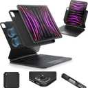 ESR iPad Pro 12.9 Case with Keyboard, Easy-Set Magnetic Stand, Portrait/ Raised Modes for iPad iPad Pro 12.9(6th/ 5th/ 5th/ 3rd), Removable Protective Case, Rebound 360 Series, Black