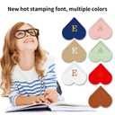 2 x Personalized Leather Heart Bookmark with Initial, Cute Letters Custom Corner Book Mark for Reading Women, Student, Book Lovers, Teacher Appreciation Gifts (Red+Brown, S)