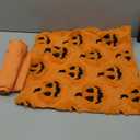 MIULEE Fall Halloween Throw Pillow Covers 18x18 Decorative Pumpkin Pattern Pillowcases Soft Plush Faux Wool Cushions for Home Patio Sofa Couch,Orange-Black