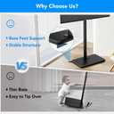 AX WABER Floor TV Stand with Mount for 26-55 inch TVs up to 77 lbs, Height Adjustable Swivel Tilt TV Stand with Wood Base, Saving Space Design for Bedroom, Living Room and Corner, Black