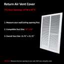 Steel Return Air Grill,Return Air Vent Cover (Duct Opening) Cold Air Return Vent Cover for Wall or Ceiling (14"W x 20"H Duct Opening)