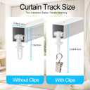 White Adjustable Shower Curtain Rod 35-62 Inch,180° Rotatable Ends, Aluminum Shower Curtain Pole for Living Room, Bedroom, Bathtub, Stall