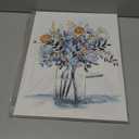 Navy Blue Flowers Canvas Wall Art Bedroom Wall Decor Minimalistic Bouquet Canvas Pictures Blossom Watercolor Artwork for Living Room Bathroom Home Office Decoration Indigo Floral Canvas Prints 12 x 16 (Abstract Blue Botanical)