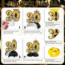 30th Birthday Decorations - 12 PCS Black Gold Happy 30th Birthday Banner 30th Hanging Swirls Streamers Surprise 1996 Honeycomb Centerpieces Table Decorations for Birthday Party Supplies Favors