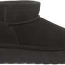 BEARPAW Retro Shorty Boots for Women | Comfortable Warm Wool Lining | Women's Winter Boots |Black, Size 11
