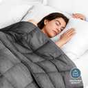 Bare Home Weighted Blanket King Size 30lb (80" x 87") for Adults - Minky Fleece - Premium Heavy Blanket Nontoxic Glass Beads (Grey, 80"x87")
