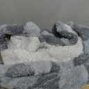 Bearhug Electric Blanket Full Size 77" x 84", Gray Teddy Faux Fur & Warm Sherpa Heated Blanket, 10 Heating Levels & 1-12H Auto Off, ETL Certified, Machine Washable, Gift Box