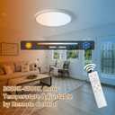 20 Inch Dimmable Large LED Flush Mount Ceiling Light, 43W, 3200LM, 3000K-6500K Stepless CCT, Dimmable with Remote Ceiling Light, Round Flat Panel Fixture for Living Room, Bedroom,Kitchen (White)