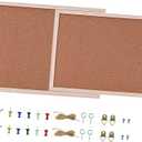 Lurrose Cork Board: 47 x Bulletin Board with 25 Push Pins - Cute Room Decor for Home Office School Wall Decorations