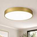 20 Inch Gold LED Flush Mount Ceiling Light, 48W 5CCT Dimmable Ceiling Light Fixture for Kitchen Lighting Fixtures Ceiling, Bedroom & Living Room