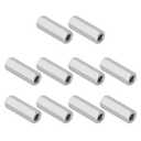 PATIKIL 1/4"-20 UNC 304 Stainless Steel Hex Coupling Nuts, 10Pcs 1.2" Length Fully Threaded Rod Coupling Nut Studding Connector Fasteners, Silver Tone