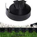 Landscape Edging Border 100 FT 4 Inch Tall with 180 Spikes, Plastic Edging for Landscaping, Garden Edging Border, Flower Bed, Paver and Lawn Edging Border, Black