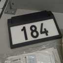 Solar House Number Sign, deerdance LED Illuminated Outdoor Address Plaque with Smart Control, 3-Color in 1 Waterproof Solar Powered House Number Light with Stakes for Outside Home, Yard, Street, House