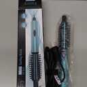 Farery Mini Thermal Brush, Curling Iron 3/4 Inch, Heated Round Brush for Volumizing and Small Curls, Travel Size Hot Brush for Short & Thin Hair, Dual Voltage, One Heat 392F, Touch-ups, Blue