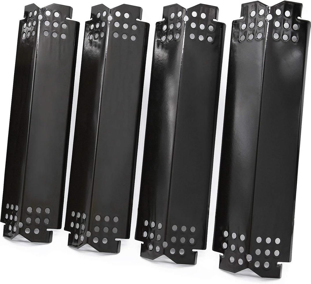Flame Tamers Replacement for Nexgrill 720-0830H Grill, 4 Pack Grill Heat Plates Heat Shiels Burner Covers for Nexgrill 720-0830H Home Depot, Nexgrill 720-0864 720-0864M Grills, Porcelain Steel
