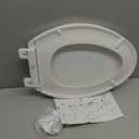 Kohler 4636-RL-0 Cachet ReadyLatch Elongated Slow Close Toilet Seat, Soft Close Quiet Lid, Contoured Grip-Tight Bumpers Installation Hardware, Apartment Essentials, White