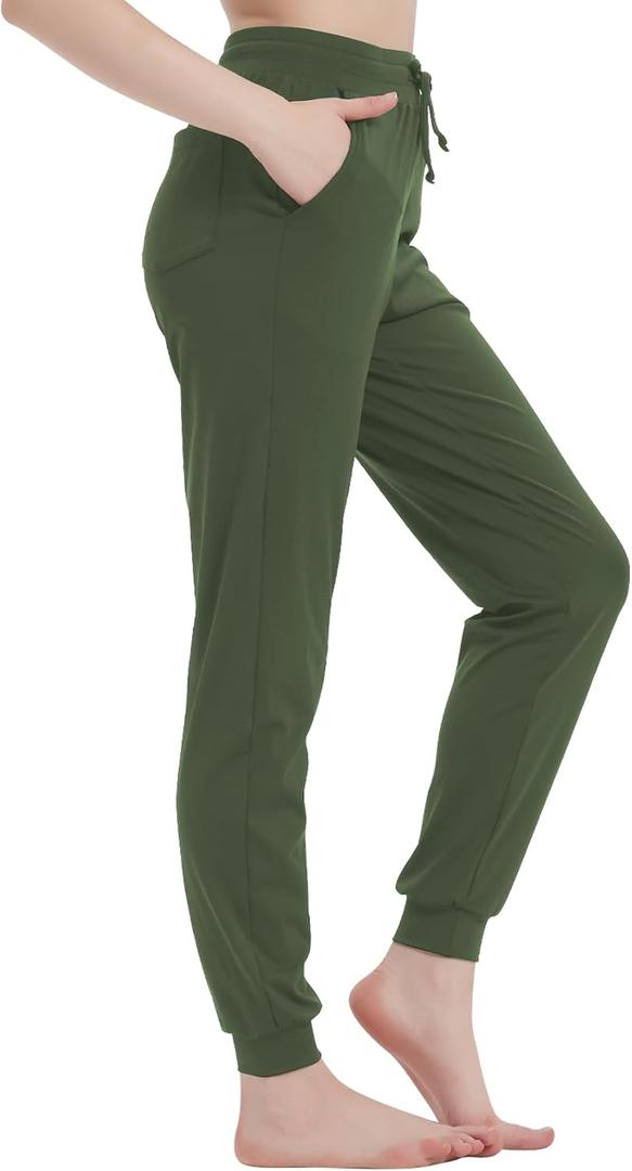 Idtswch 30"/32"/34"/36" Long Inseam Women Tall Sweatpants Extra Long Joggers Zipper Pockets Track Athletic Pants for Running (Green, L)