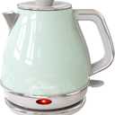 Evoloop Electric Tea Kettle, 1500W /1.0L Hot Water Boiler Heater Pot, Retro Small Electric Kettle, 100% Stainless Steel BPA Free Electric Teapot, Auto Shut-Off & Boil-Dry Protection