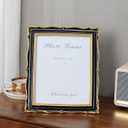 Cuspin 8x10 Picture Frame Black and Gold Frames, Ornate Textured Hand-Crafted Resin Photo Frames with Glass Front, 8 by 10 Decorative Picture Frame for Wall & Tabletop, Vintage Home Decor