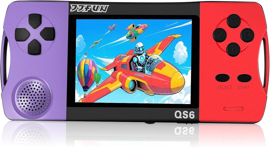 Retro Handheld Games for Kids, Built-in 216 Video Games, Rechargeable, 3.2 Inch Screen Portable Handheld Game Console, Travel-Friendly Arcade Toy Gift, Birthday & Holiday Present for Kids 4-8 (Purplered)