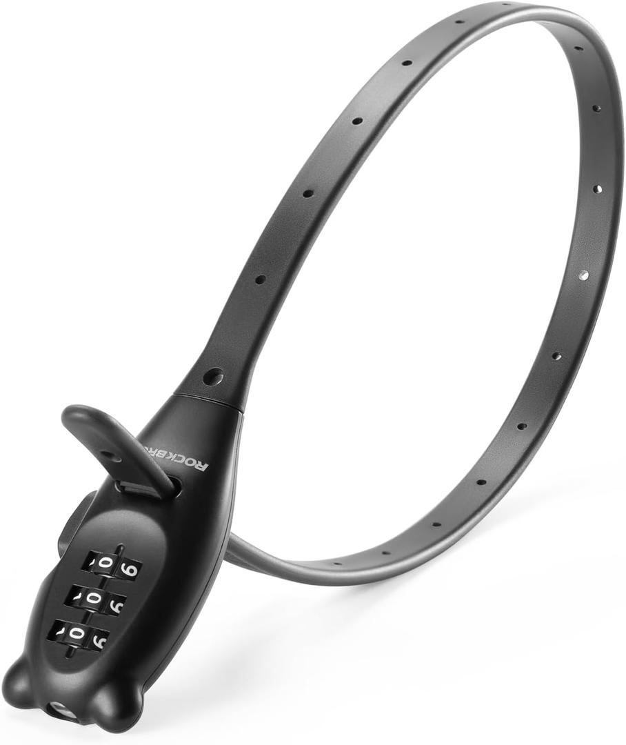 ROCKBROS Zip Tie Bike Lock Combination Small Cable Lock Lightweight Refrigerator Cabinet Locks with Combination Adjustable Helmet Bike Lock (Extended Length (18.89in))