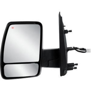 Driver Left Side Door Mirror Power and Heated Glass Chrome Back Cover Manual Folding for Nissan NV1500 NV2500 NV3500 from 2012 to 2021
