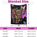 Vencede Elephant Blanket Adult Elephant Throw Blankets for Women Elephant Gifts for Women Girls Baby Kids Soft Elephant Blankets Fuzzy Elephant Blanket Used for Sofa, Couch Chair, Bed60"x80"