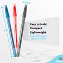 Enday Pens Ballpoint, Long Lasting Ink Pens Bulk 240 Pack (100 Black, 100 Blue & 40 Red), Smooth and Consistent Writing Pens, Medium Point (1.0mm) Flexible Round Barrel for Writing Comfort