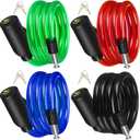 Yexiya 10 Pcs Bike Locks Bulk, Each Anti Theft Bicycle Lock Cable with 2 Keys, 3.4 FT Long Bike Cable Lock for Protecting Bicycle, Electric Scooter, Motorcycle, Scooter, Fence, Toolbox, 4 Colors