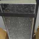 Yisuro Dusk to Dawn Porch Lights, Exterior Lights Fixture, Black Wall Light Fixture with Crystal Bubble Glass LED Wall Lamp, Modern Porch Lantern for House Porch Entryway Patio Garage (2 Pack)