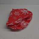 misaya Round Fitted Christmas Tablecloth with Elastic Edge, 100% Waterproof Oil Proof Table Cover, Vinyl Flannel Backed Tablecloth Fits 36"-44" Round Tables for Christmas Dinner