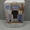 Coolfiqu 6L Humidifiers for Bedroom Large Room Home, Cool and Warm Humidifier for Plants Mist Top Fill Desk Humidifier Essential Oil Diffuser, Quiet Humidifiers with Adjustable Mist,360°NozzleBlack