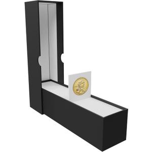 lonamos 8 Pcs Coin Storage Box - 2" 2" Coin Holders Boxes, Coin Slab Storage Box, Coin Holders for Collectors, Coin Collecting Supplies, Protect Collecting Coin Flips for Cardboard Cases (Black)