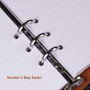 TIEFOSSI A5 Binder 6 Ring Notebook for Women Men, Hardcover PU Leather Journal, Compass Vintage Journal, College Ruled Notebooks for School, Planner, Travel, Work, Organizer (C-Light Brown)