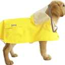 Dog Waterproof Raincoat with Poncho Hoodie, High Reflective Adjustable Yellow Pet Rain Jacket with Leash Hole for Small Medium and Large Dogs (Yellow, XXXX-Large)
