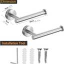 2-Piece Toilet Paper Holder - SUS 304 Stainless Steel Toilet Paper Holder Wall Mount, Toilet Paper Roll Holder for Bathroom, Kitchen, Washroom - Brushed Nickel