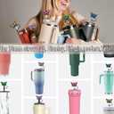 3 x 5Pcs Butterfly Straw Toppers f 9-10mm Straws, Silicone Straw Cover Cap for Stanley Cup Accessories, Purple Pink for Stanley Tumbler 40&30 oz, Reusable Straws Tops Compatible 10mm