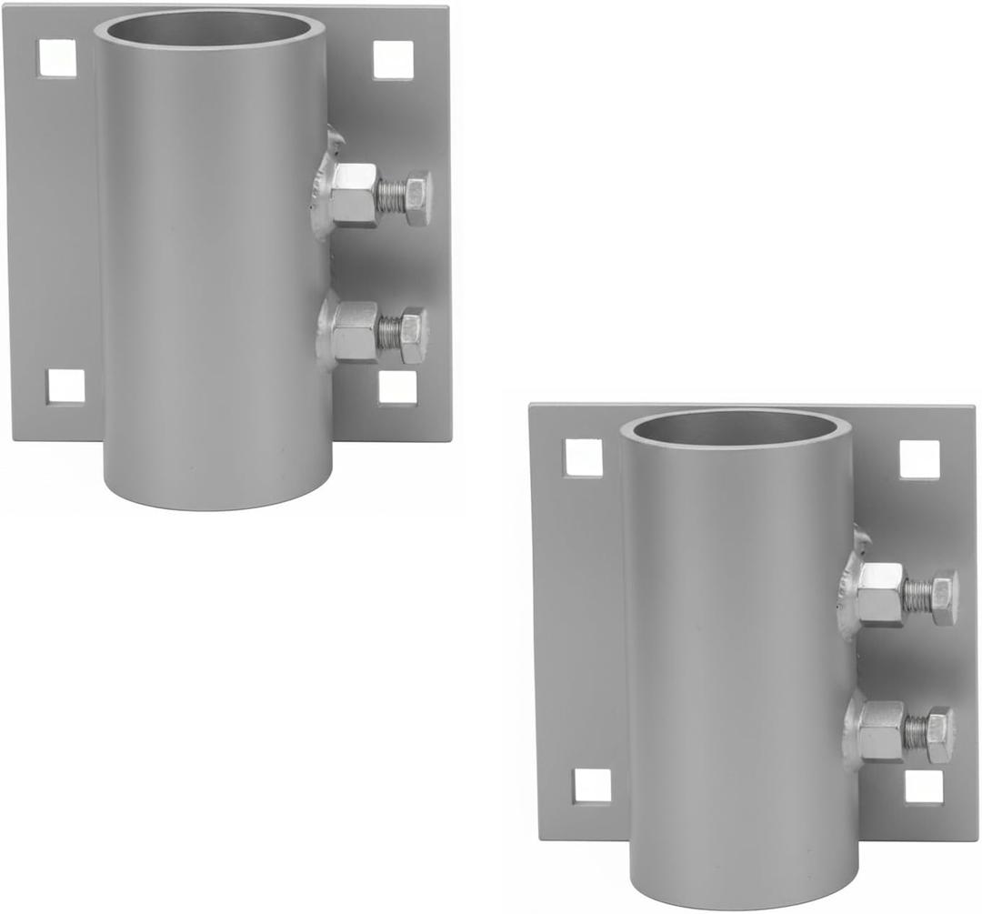 Heavy Duty Dock Pipe Holder – Hot-Dip Galvanized Boat Deck Hardware for Floating Docks – 2.3" ID Side Leg Bracket – 1/4" Thick Steel Rust Resistant Boat Dock Guards (2 Pack Dock Pipe Holder)