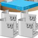 Bed Sheet Holders,Fitted Sheet Straps Holder Bed Sheet Clips Mattress Straps Sheet Corner Holder Fasteners Stay Lock,Keep Sheets Firm&Tight in Place Heavy Duty Silicone-Grey,4Pack