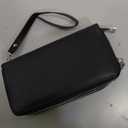 Cellphone Wallet for Women Dual Zipper Long Purse with Removable Wristlet